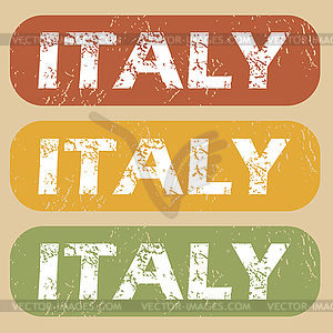 Vintage Italy stamp set - vector image