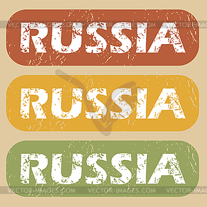 Vintage Russia stamp set - vector image