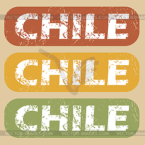 Урожай Чили штамп набор - векторизованное изображение