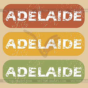 Vintage Adelaide stamp set - vector clip art