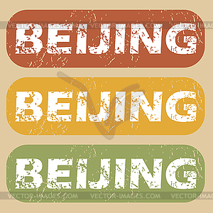 Урожай Пекин марка набор - векторное изображение