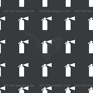 Straight black fire extinguisher pattern - vector clipart