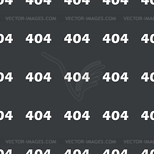 Straight black error 404 pattern - vector image