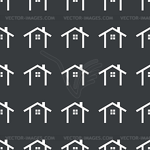 Straight black cottage pattern - vector image