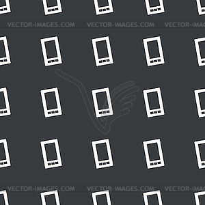 Straight black smartphone pattern - vector clipart