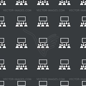 Straight black audience pattern - vector clipart