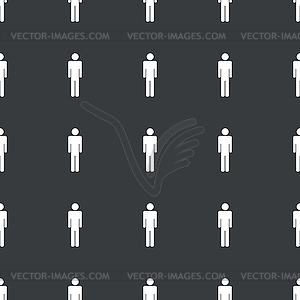 Straight black man pattern - vector clip art