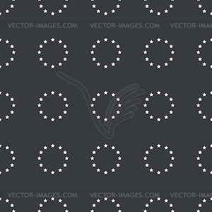 Straight black European Union pattern - vector clipart