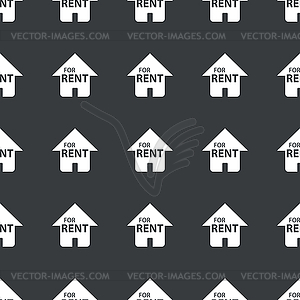 Straight black for rent pattern - vector clipart
