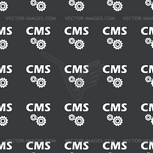 Straight black CMS settings pattern - vector image