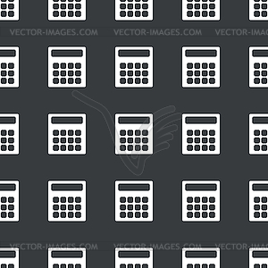 Straight black calculator pattern - vector clipart