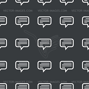 Straight black text message pattern - vector clipart / vector image