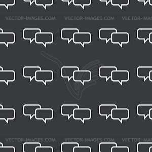 Straight black chat pattern - vector image