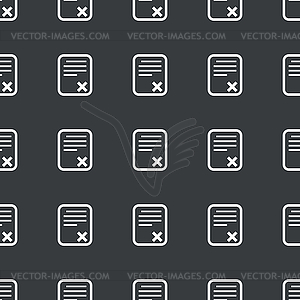 Straight black declined document pattern - white & black vector clipart