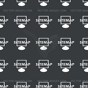 Straight black sitemap pattern - vector clipart