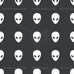 Straight black alien pattern - vector clipart