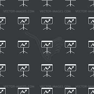 Straight black graphic presentation pattern - vector clipart