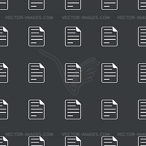 Straight black document pattern - white & black vector clipart