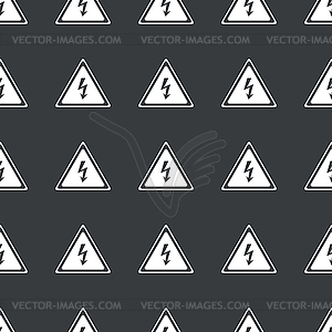 Straight black high voltage pattern - vector image