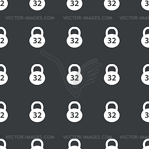 Straight black dumbbell pattern - vector image