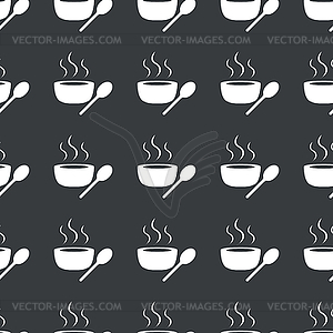 Straight black hot soup pattern - vector image