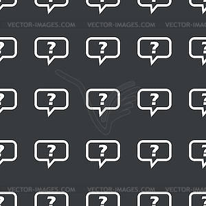 Straight black question pattern - vector image