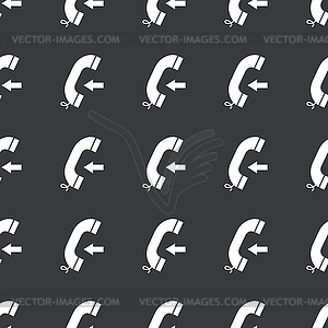 Straight black incoming call pattern - white & black vector clipart