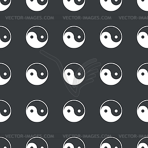 Straight black ying yang pattern - royalty-free vector clipart