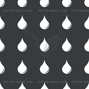 Straight black water drop pattern - vector clipart