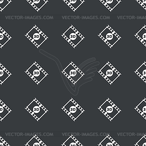 Straight black 3D movie pattern - vector clipart