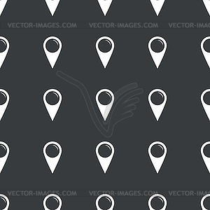 Straight black map marker pattern - royalty-free vector clipart