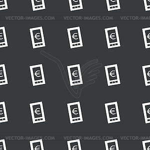 Straight black euro screen pattern - vector image