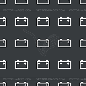 Straight black accumulator pattern - vector clipart