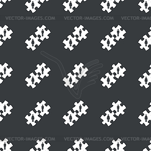 Straight black people puzzle pattern - royalty-free vector clipart