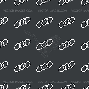 Straight black chain pattern - vector clipart / vector image