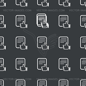 Straight black good document pattern - vector clip art