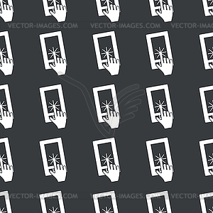 Straight black touchscreen pattern - vector image