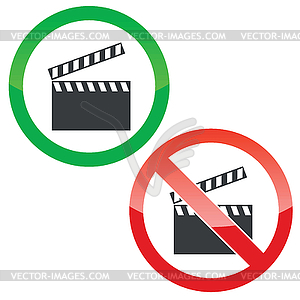 Capture permission signs set - vector image