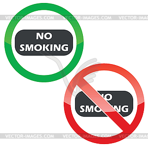 Никаких признаков разрешений курение набор - графика в векторе