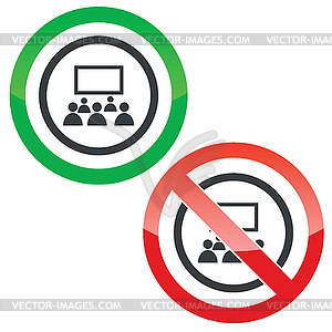 Audience permission signs - vector EPS clipart