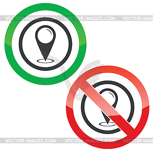 Mark area permission signs - royalty-free vector image