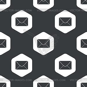 Black hexagon letter pattern - vector EPS clipart