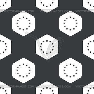 Black hexagon European Union pattern - vector EPS clipart