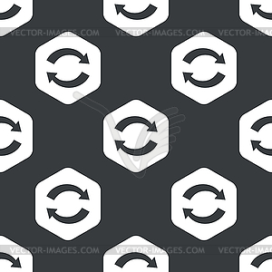 Black hexagon exchange pattern - vector image