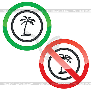 Vacation permission signs - vector image