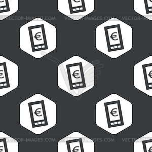 Black hexagon euro screen pattern - vector clipart