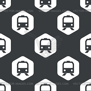 Black hexagon train pattern - vector image