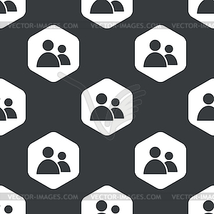 Black hexagon contacts pattern - stock vector clipart