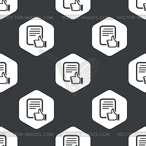 Black hexagon good document pattern - vector image