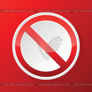 Red NO sign icon - vector image